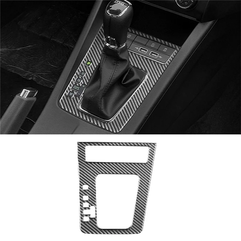 Car Central Control Gear Panel Trim Sticker Decorative Carbon Fiber for Skoda Octavia A7 2015-2020