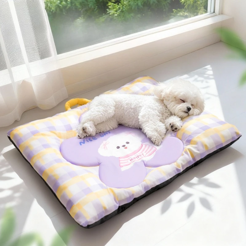 

Дышащие лежанки для собак, летний охлаждающий коврик, подстилка для животных, лежанка-гнездо для кошек, комфортная подушка для сна для щенков, домашняя кровать-подушка для сна