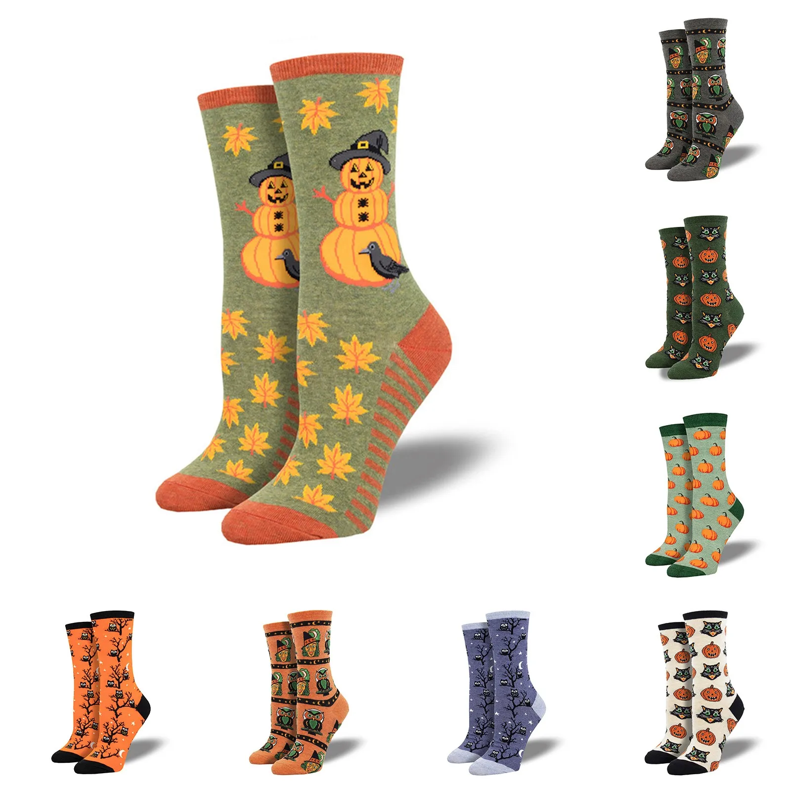 Halloween Creative Funny Jacquard Mandarin Duck Cotton Socks Medium Sleeve Socks Girls Slipper Socks Size 1