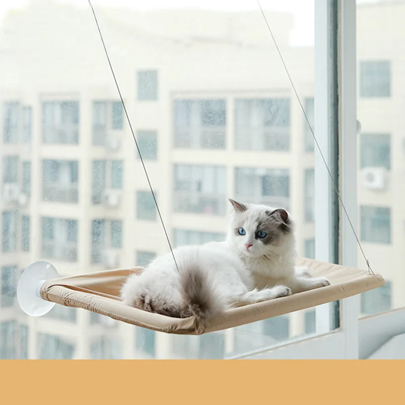 

Pet Cat Hanging Hammock Aerial Cat Bed Comfortable Sunny Window Seat Mount Kitten Climbing Frame Cat Accessories Suction CupWall