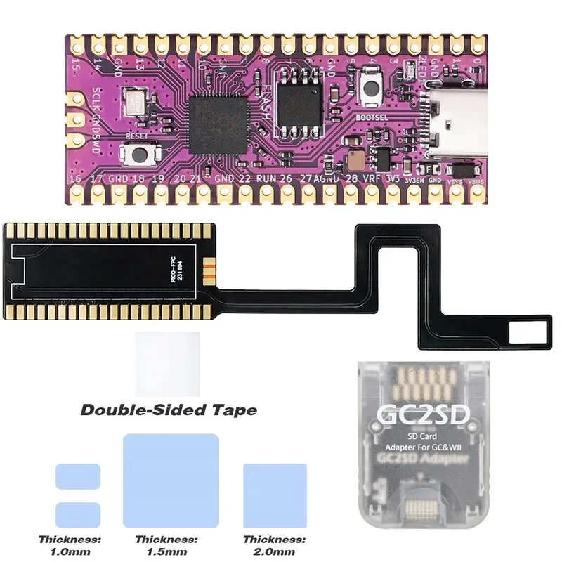 RP2040 USB Type-C Boot Mod Board SD Card Adapter for GC Console