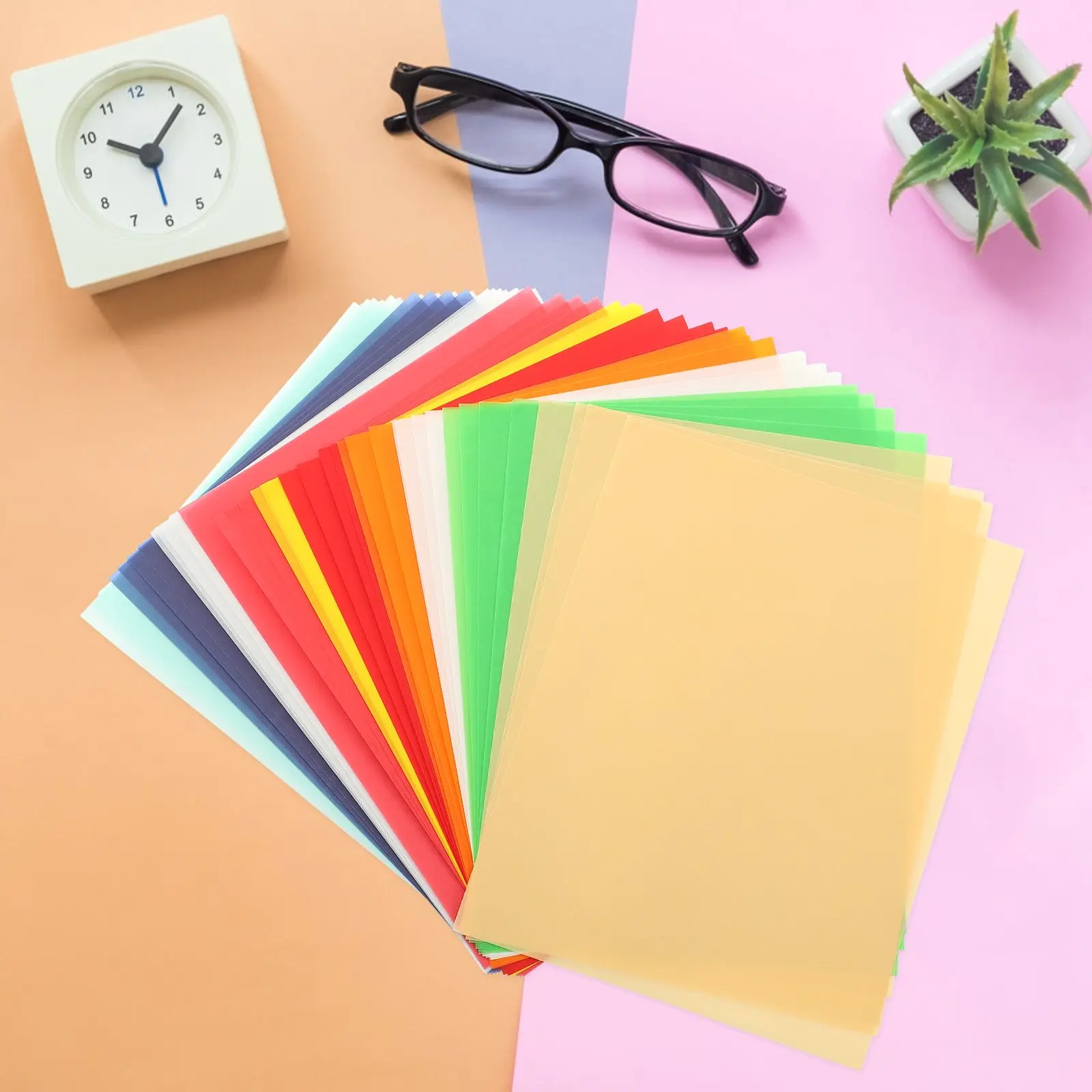 40PCS Drawing Paper Tracing Paper Calligraphy Copy Paper for DIY Engineering Drawing Design (Assorted Color)