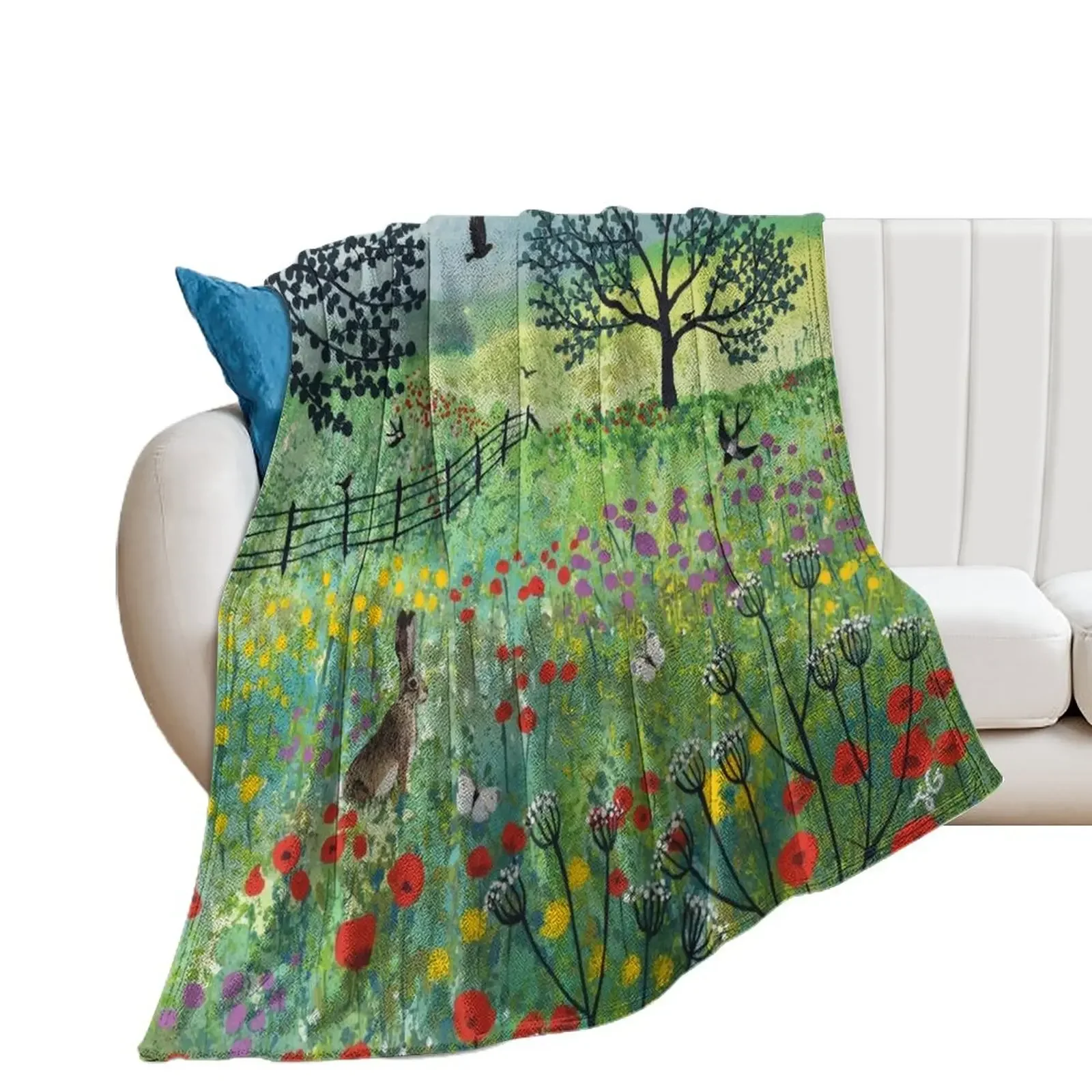 

In Summer Meadow Throw Blanket Decorative Throw Luxury St Furry Blankets