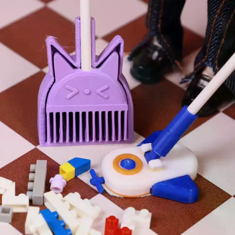 1 Uds. Casa de muñecas en miniatura recogedor/fregona de avión modelo de simulación accesorios de muebles para decoración de casa de muñecas juguetes para juego de imitación regalo