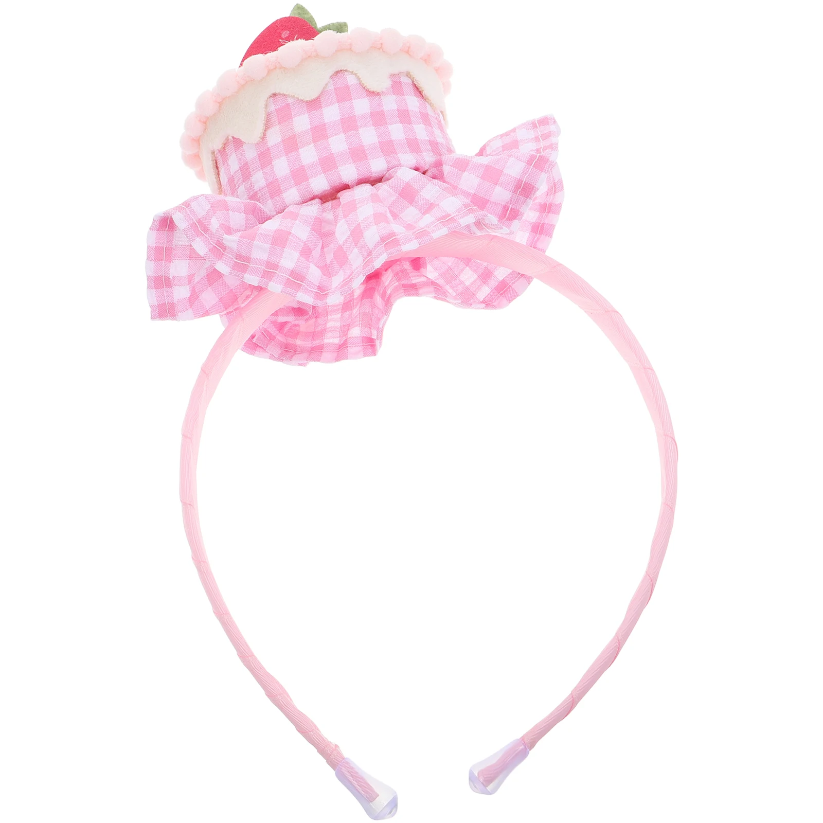 

Strawberry Cake Headband Cute Girls Hairband Realistic Cream Comfortable Elastic Trendy Accessories for Teens Women Party