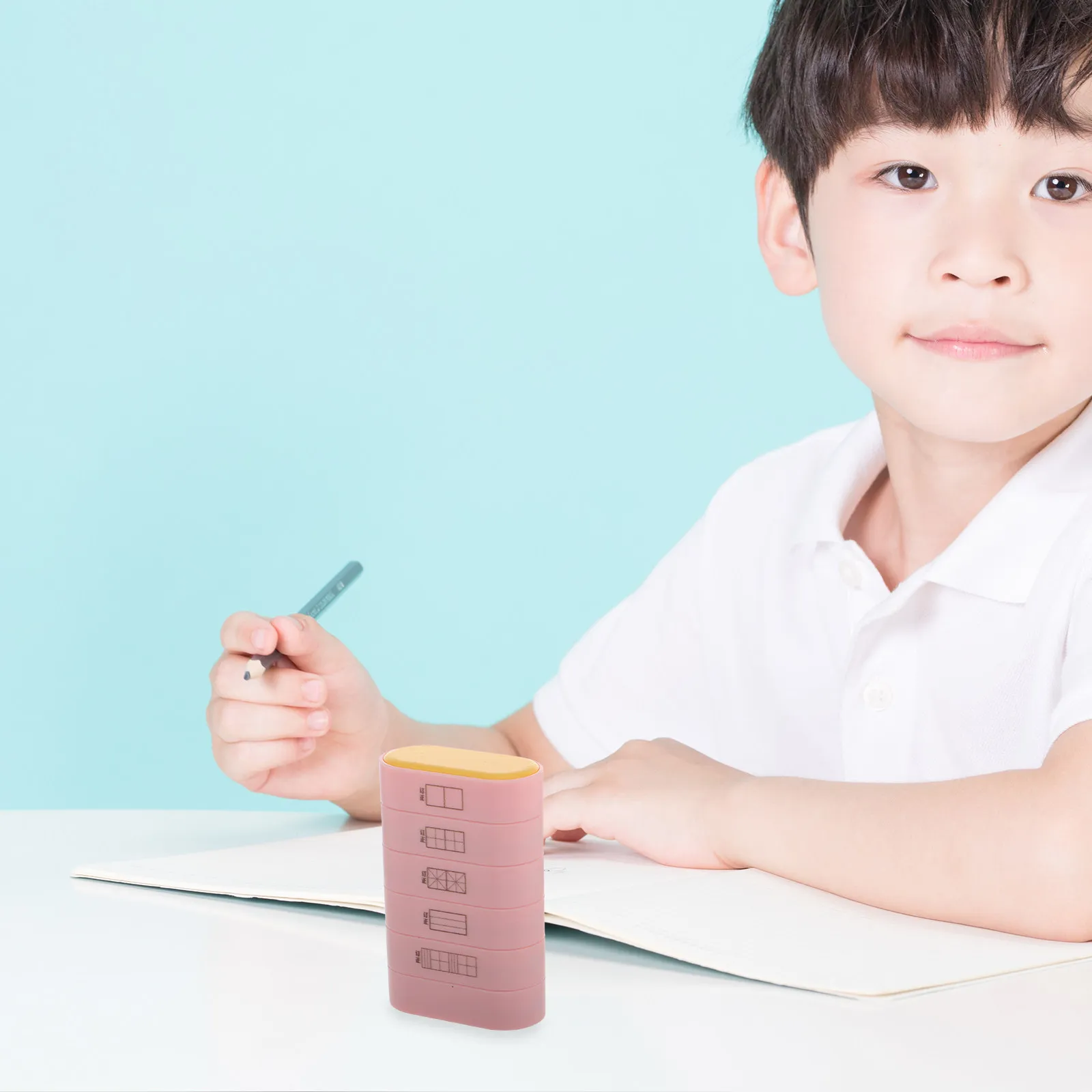 Multifunctional Teacher Stamps for Grading Classroom Homework Correction Grid Pinyin Mizige Self Inking Motivational