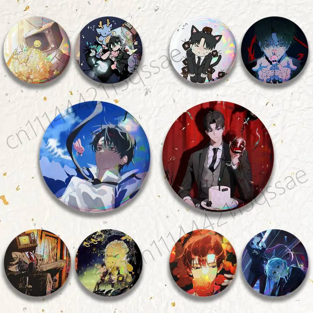 K-Kim S-Soleum Novel GSGW 25/32/44/58/75mm Badges Tinplate Soft Button Pin Brooch Metal Badge Custom Accessories Hat Bag Lapel