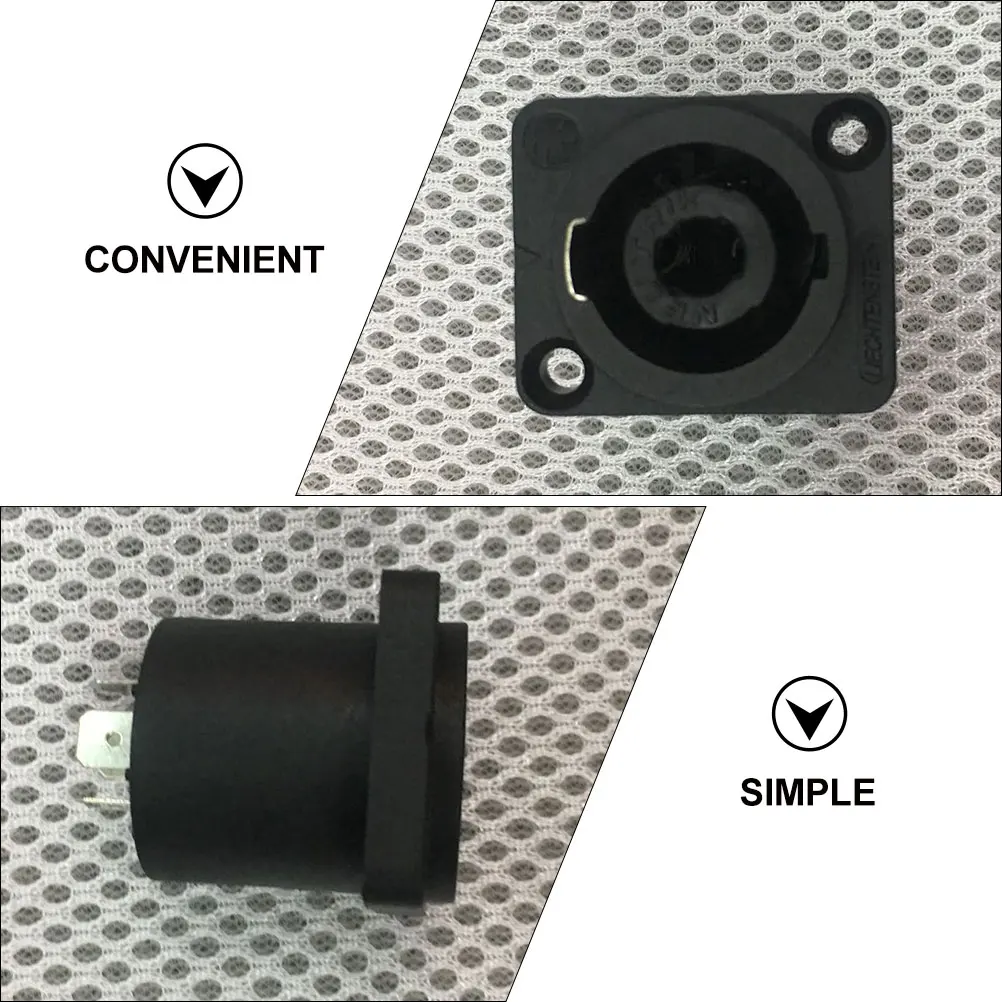 

10pcs Stage Box Socket Speaker Jack Solder Hanger Audio Bracket Loudspeaker Small Square Stereo Plastic Stainless for Stage
