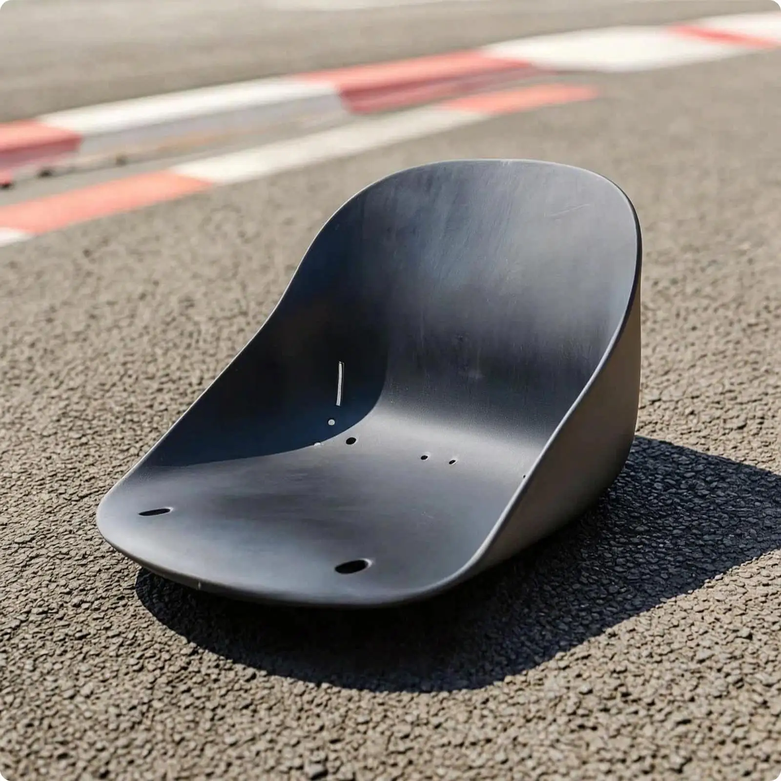 Plastic Go Kart Seat Bucket Shell for DIY Drift Kart Project Sturdy Black Molded Racing Seat Medium Size