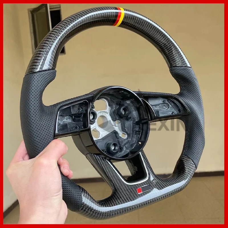 Fit for Audi A4 S4 A5 S5 B9 2017 2018 2019 replacement carbon fiber or leather Alcantara steering wheel Modification and upgrade