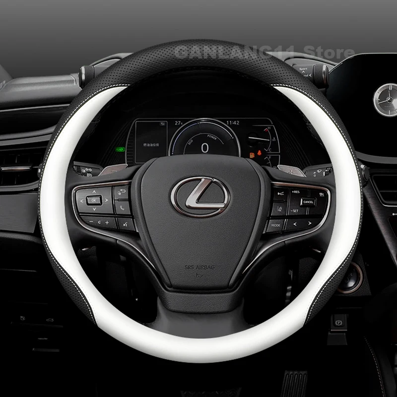 

Leather Car Steering Wheel Cover For Lexus NX250 NX350h NX450h+ ES250 ES300h ES350 UX250h UX300e LX LM Auto interior Accessories