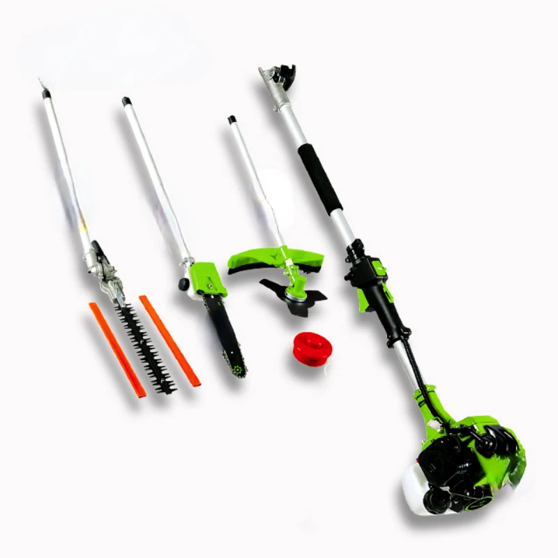 25.4cc 4 in 1 gasoline multi function garden tools set petrol brush cutter Long reach chain saw