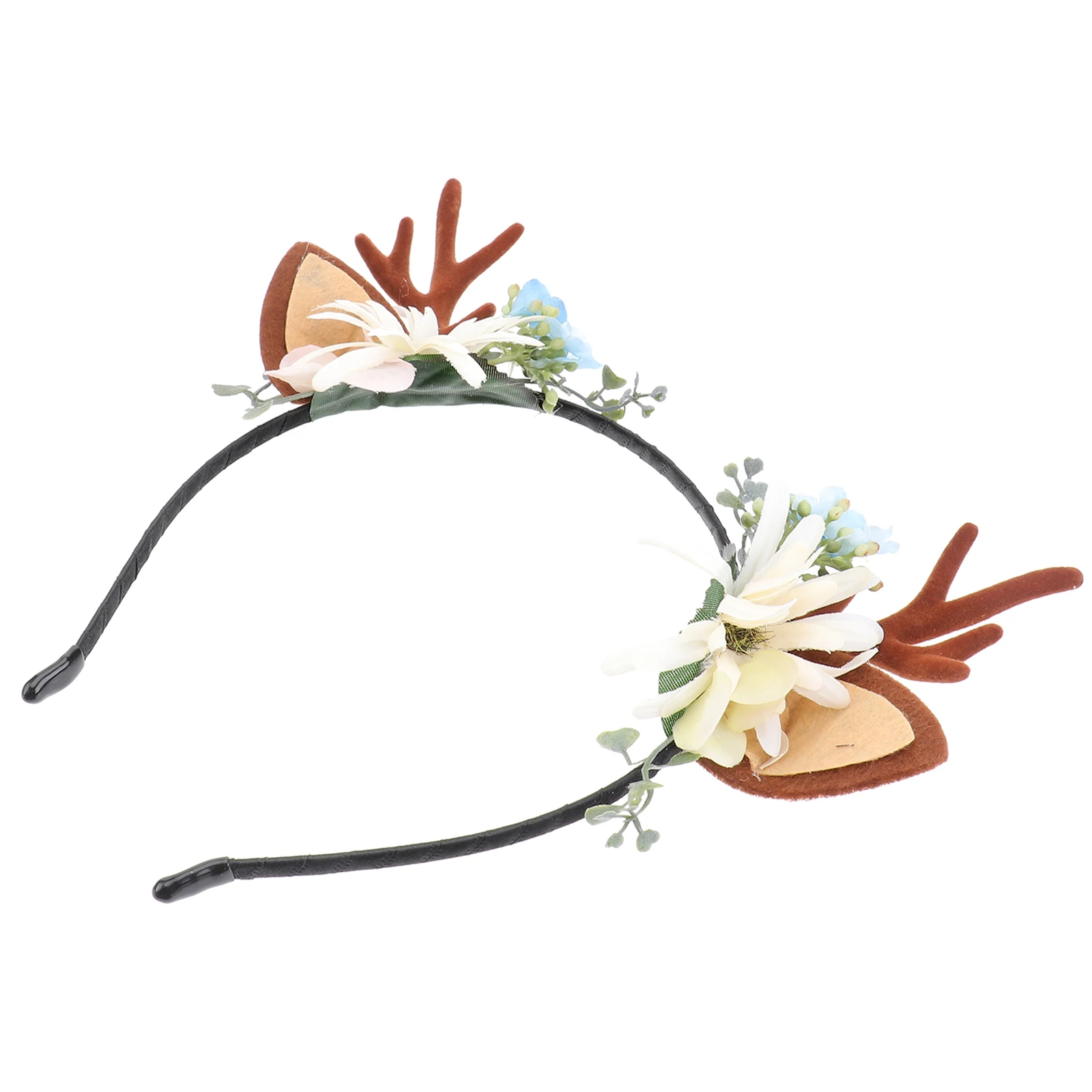 

Christmas Hair Hoop Lightweight Safe Toddler Girl Deer Antler Fun Festive Flower Headdress for Girls Children Holiday Party