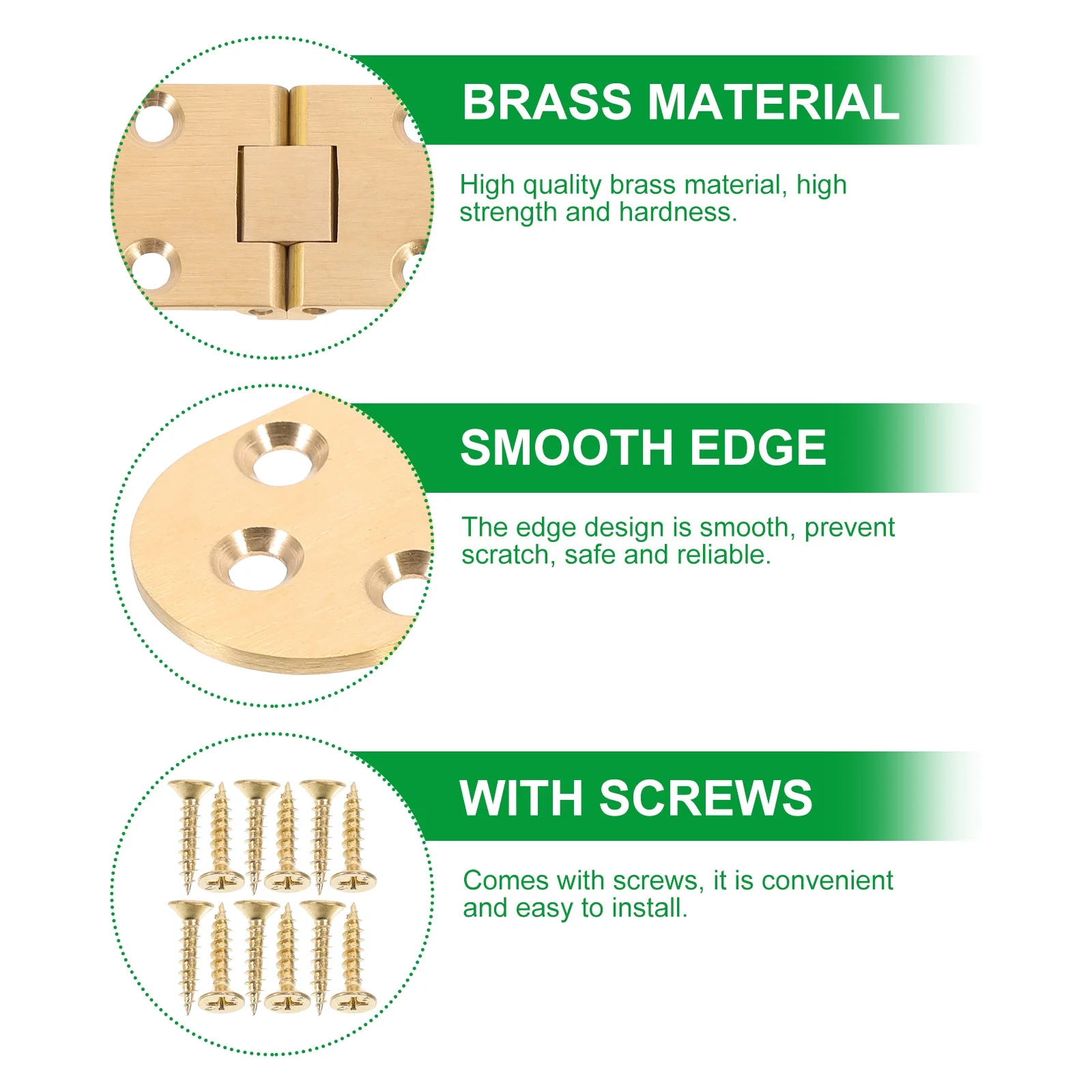 

1Set Table Flips Tops Hinges High Strength Brass Folding Hinges for Folding Tables Sewing Machines Desktop Wardrobe