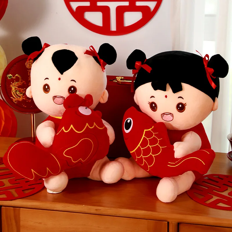 duobao-wedding-high-end-cartoon-bedding-dolls-couple-newborn-gifts-happy-baby-figurines-wedding-room-decoration