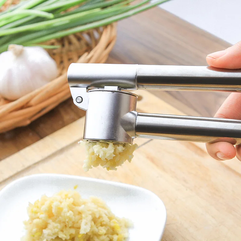 YOMDID 304 Stainless Steel Garlic Press Multifunction Crusher Garlic Masher Vegetable Ginger Grinder Squeezer Kitchen Gadgets