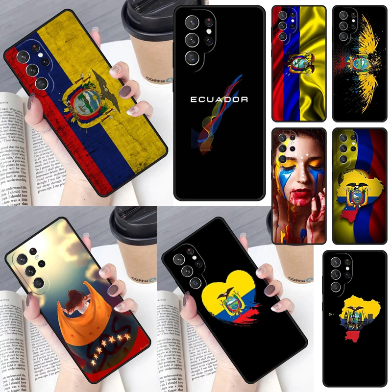 Ecuador Flag Cover For Samsung Galaxy S23 Ultra S22 S20 S21 FE S8 S9 S10 Plus Note 10 20 Ultra phone Case