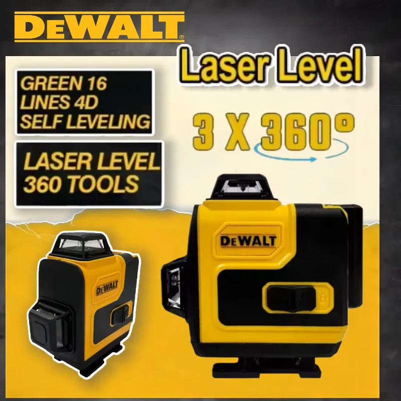 

Dewalt Laser Level 360 Green 16 Lines 4D Self Leveling 360 Horizontal Vertical Super Powerful Beam construction Tools