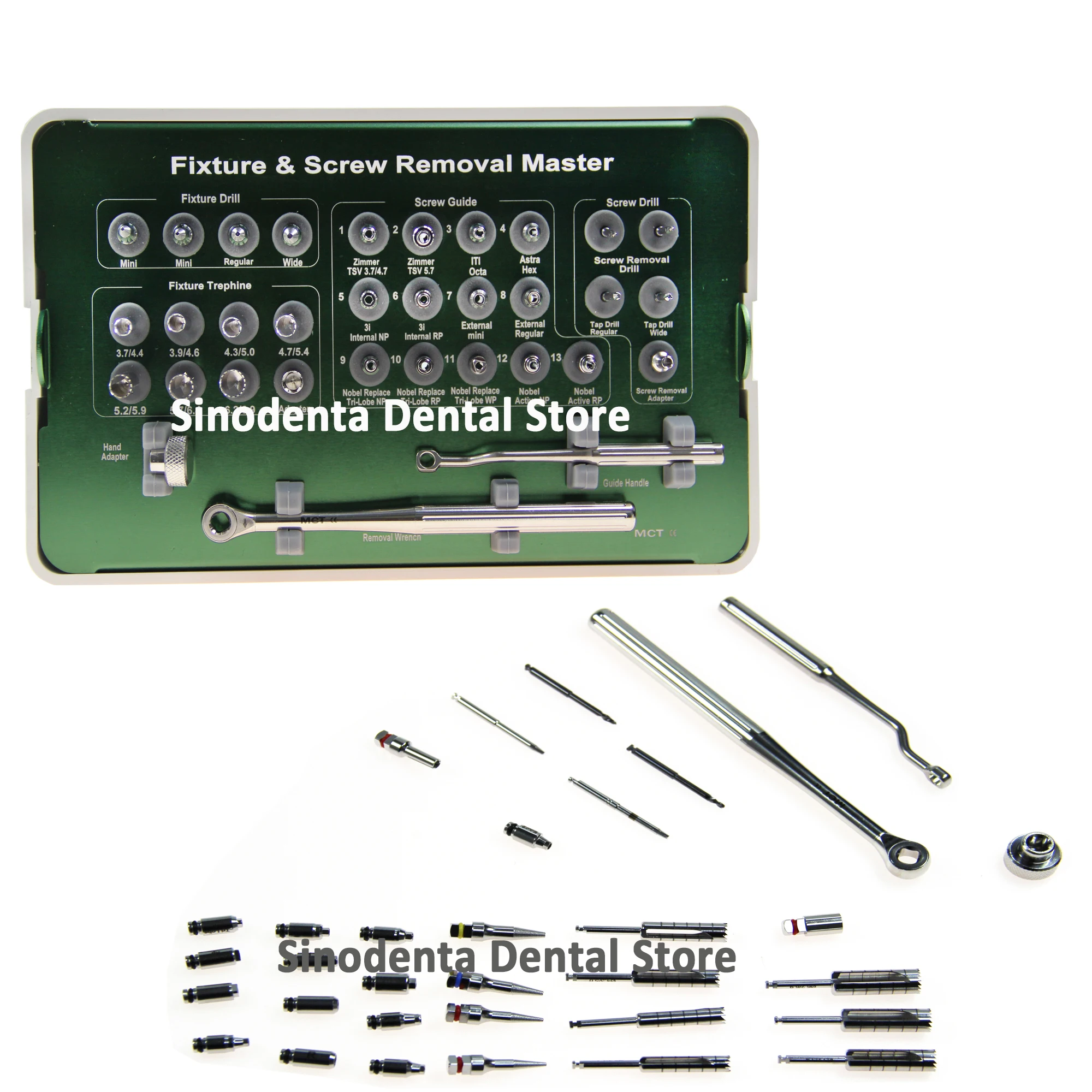 

2024 New Original kit MCT MCTBIO Implant Fixture & Screw Removal Kit Failed MCT FSRK-02 for Dental Clinic Implant Surgical Used