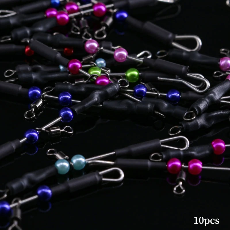 10Pcs Bearing Swivel Fishing Connector Fast Hook Urfe Para Temporales Enganches Rapidos Para La Pesca Kolay Atma Aparati