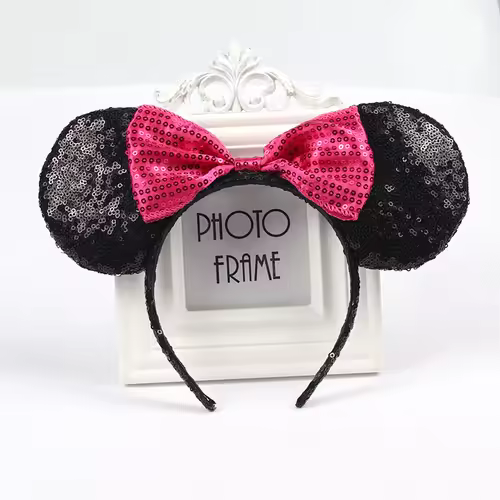 Mouse Headband Cartoon Ears Sequin Bows Hairband Party Cosplay Hair Accessories Children Adults Toys Gift - Image 32