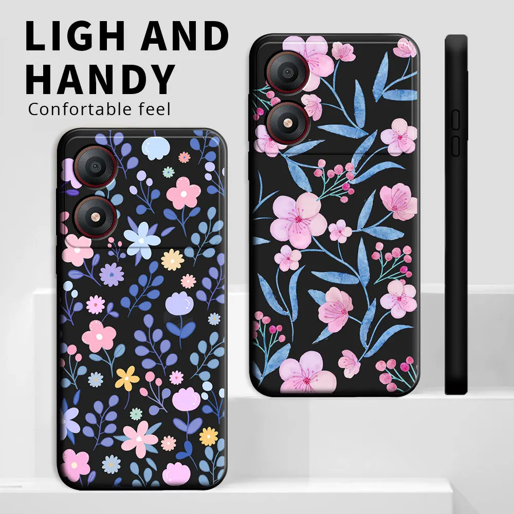 For ZTE Blade A34 A54 4G Case Soft Silicone TPU New Butterfly Floral Fashion Style Phone Case For ZTE A34 A54 A 54 4G Back Cover