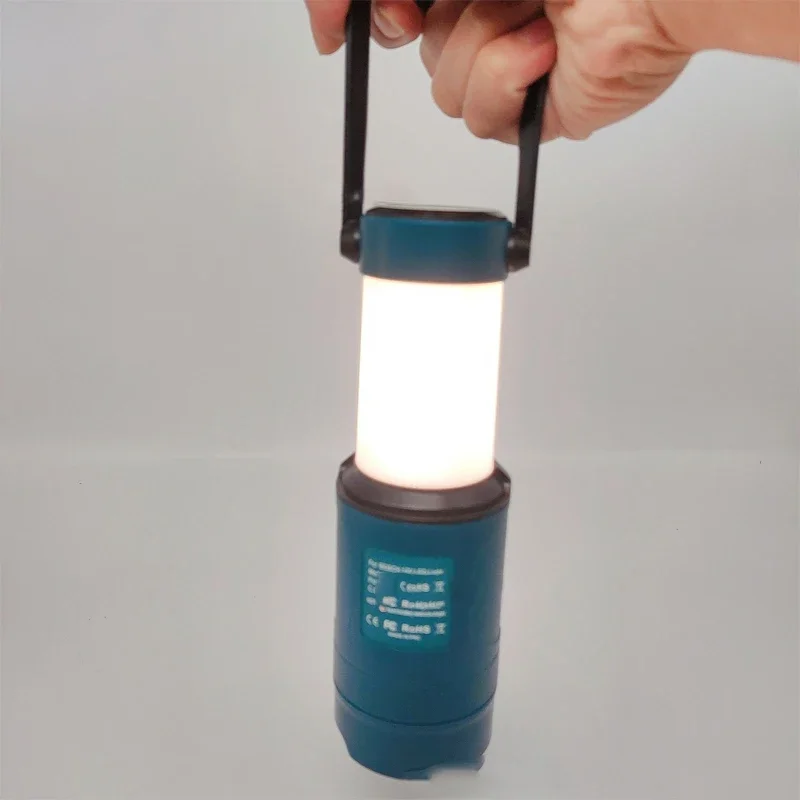 Luz de trabalho LED multifuncional, compatível com Makita, Bosch, Milwaukee, 10.8V, 12V, bateria de lítio, portátil, luzes elétricas do quintal