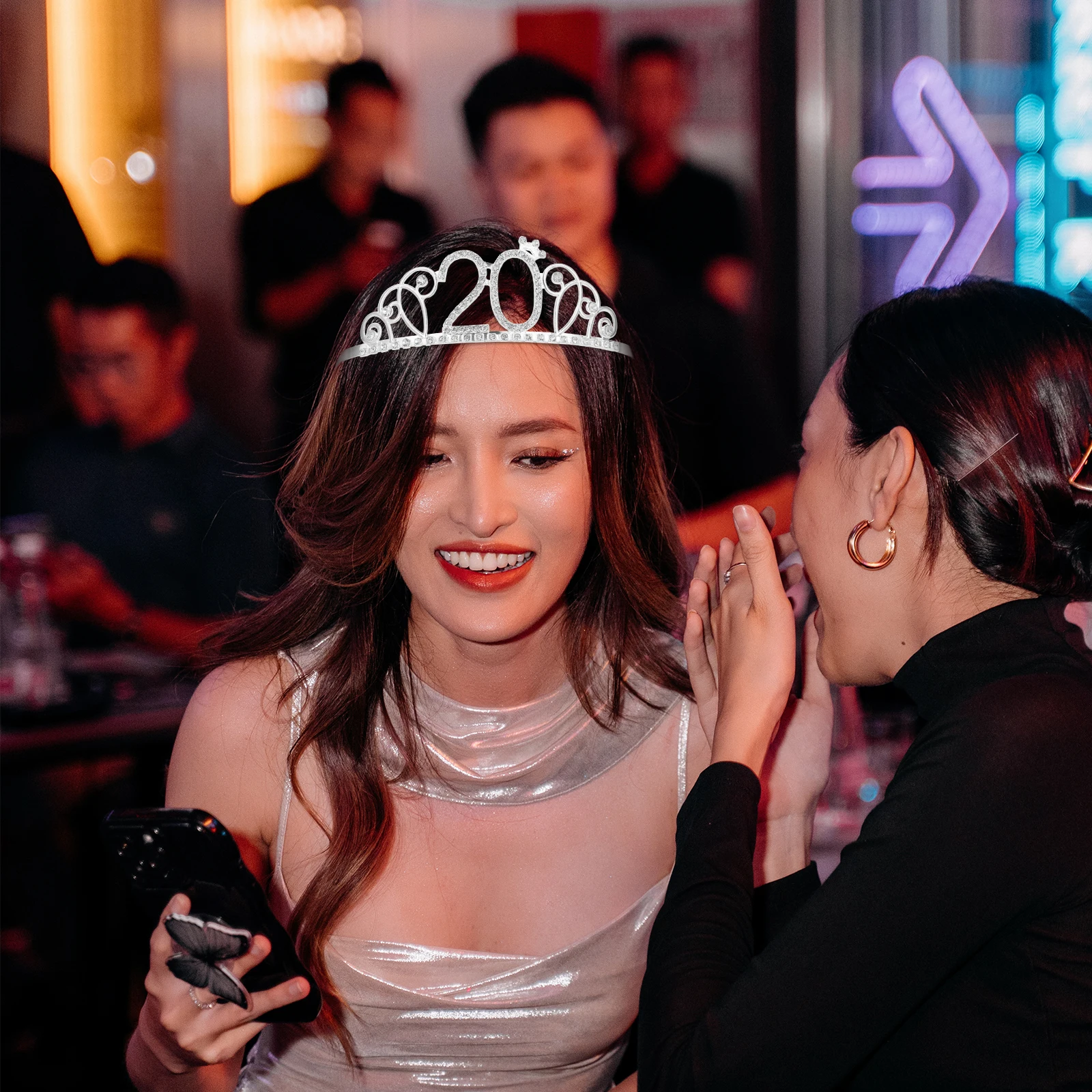 

1pcs Birthday Crown Rhinestone Headband for Girls 30th Party Hair Accessory Decorative Prop Alloy Tiara Photo Activity Gift Idea