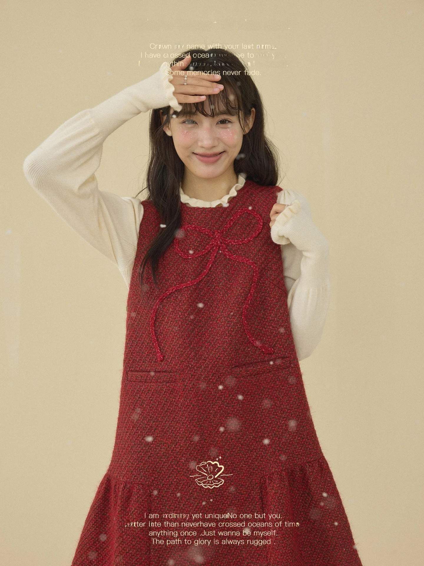 

Новинка осенне-зимнего сезона: женский твидовый жилет Aosphere Sense с узлом, красный, шерстяной, в стиле ретро