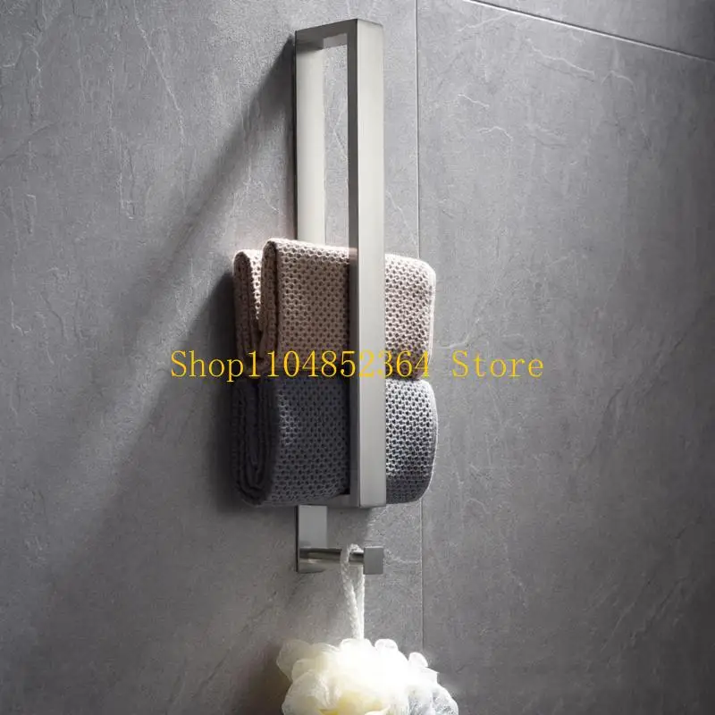 

652F Stainless Steel Towel Rack Bathroom Towel Holder Easy Installation
