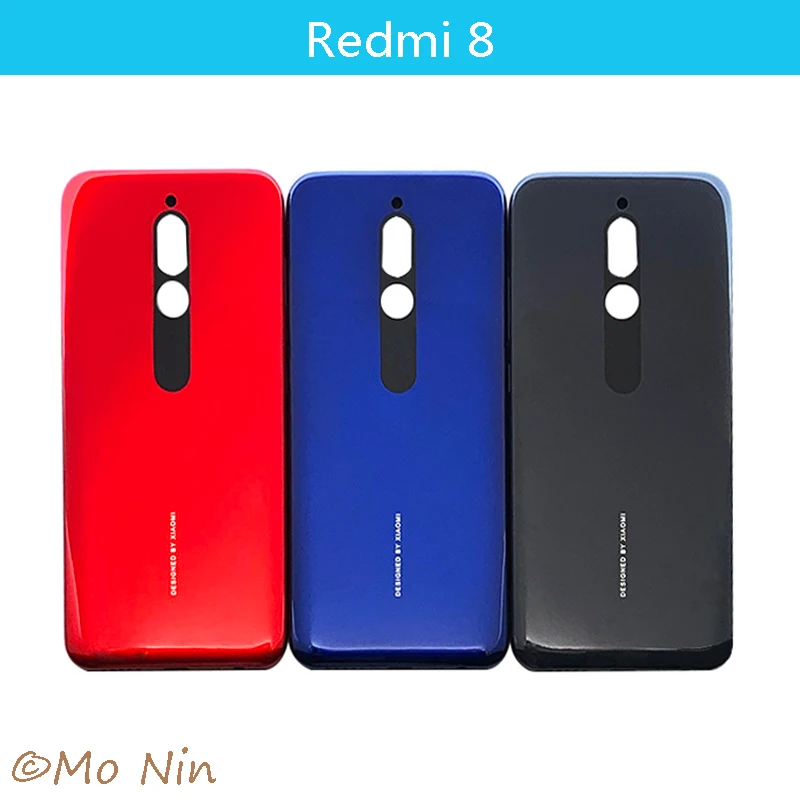 For Redmi 8 Back Battery Cover Door Panel Housing Case Smartphone Replacement Parts