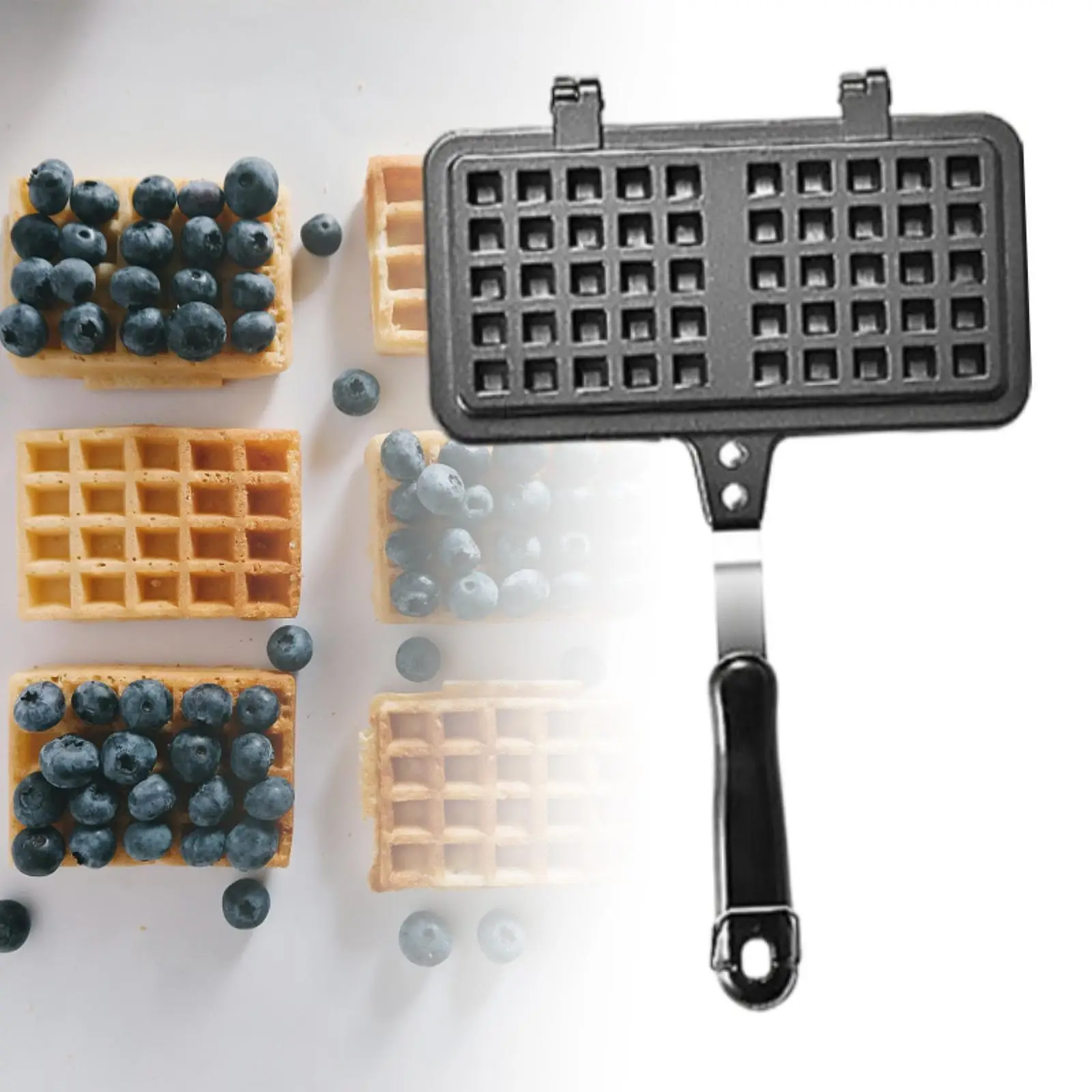 Waffle pan bakeware portátil pan waffle maker para lanches de café da manhã em casa