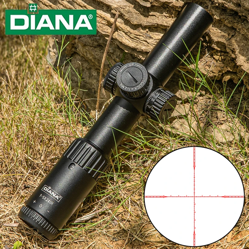 

DIANA 1-5x24 IR Optical Sight, Adjustable Brightness Scope for Outdoor Sports