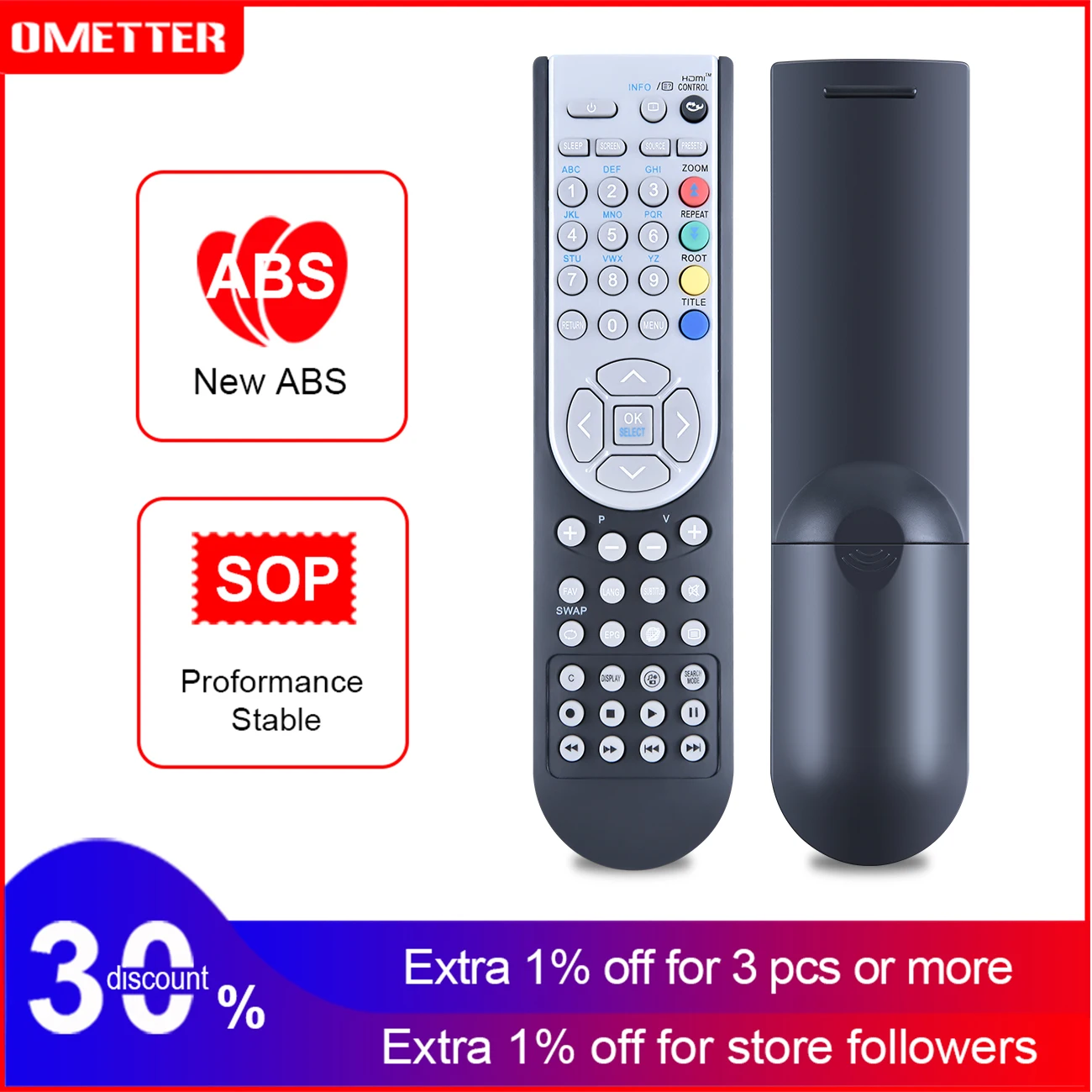 

Accoona New RC1900 Remote Control for OKI 32 TV HITACHI TV ALBA LUXOR BASIC VESTEL Smart TV Remote Control