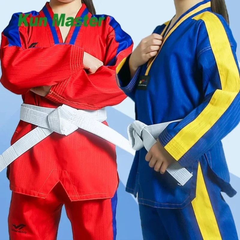 Martial Arts Dobok Taekwondo Uniform Tae Kwon Do V-Neck MMA Karate Gym School Multicolour For Kids And Adult Performance Wear