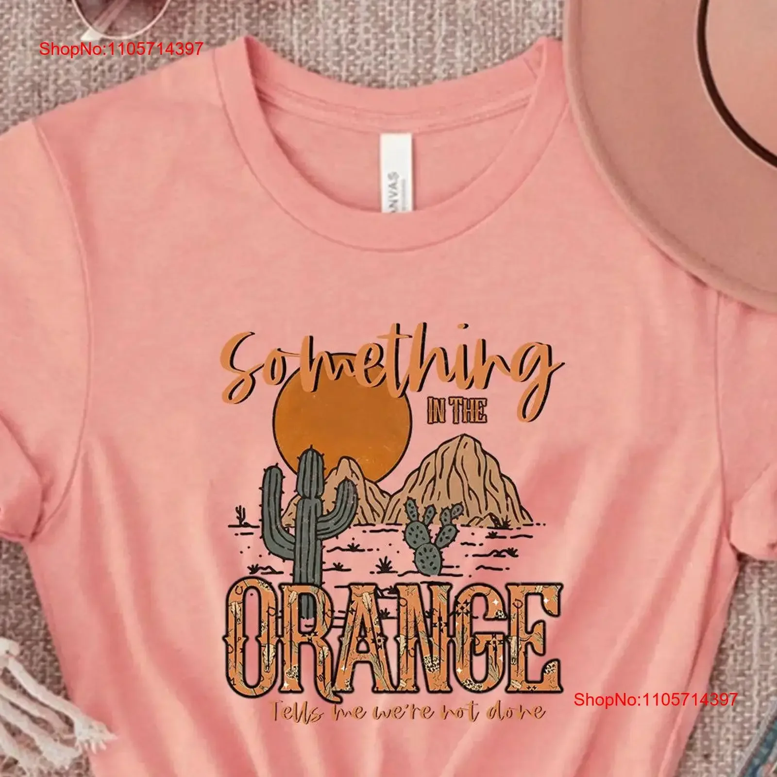 Something in the ORANGE shirt Western DeserT T Drifter Hippies and Cowboys vintage Washed designer clothes Soft Stretched