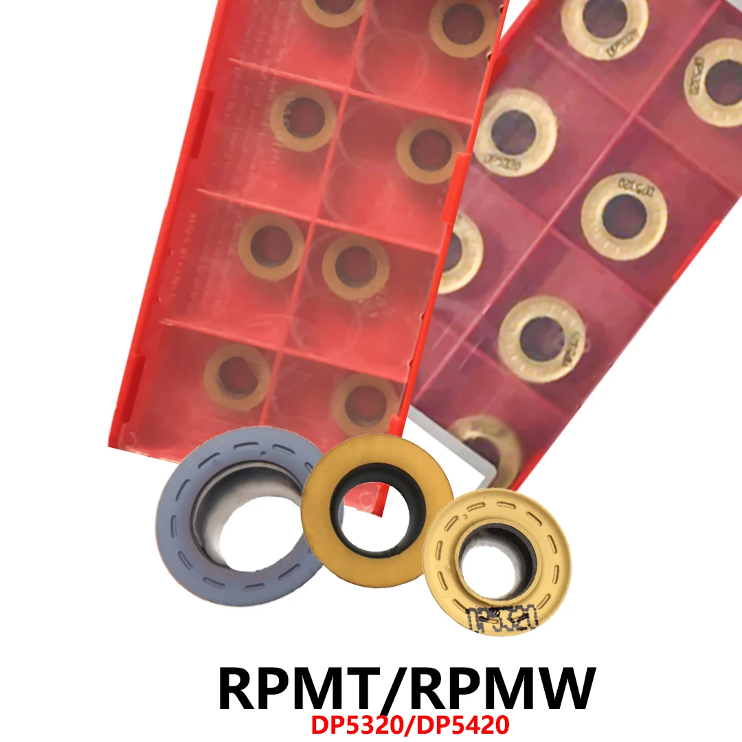 Original RPMT0802 RPMW RPMT0802-M-C RPMT1204-M-C RPMT10T3-MO RPMW1003MO RPMW1204-MR DP5320 Carbide Inserts RPMT 1204 Tool Holder