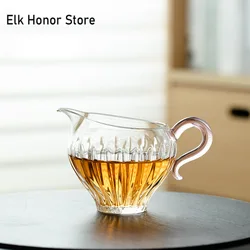 280ml Heat-resistant Glass Justice Teacup Tea Pitcher Elegant Tea-separating Cha Hai Household Coffee Justice Cup Cha Supplies