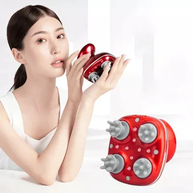 

Portable Rechargeable Massager with 4 Rotating Claws IPX7 Waterproof Handheld Scalp Massager for Full Body Massage