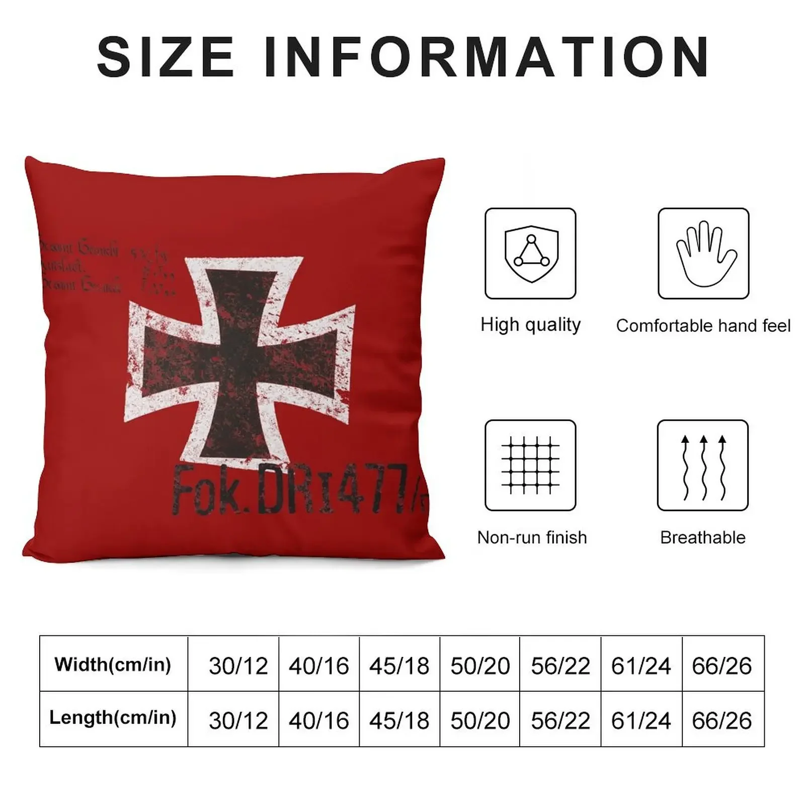 Red Baron's Fokker DR.1 Triplane Vintage Insignia WW1 Throw Pillow anime girl Pillowcases christmas supplies pillow