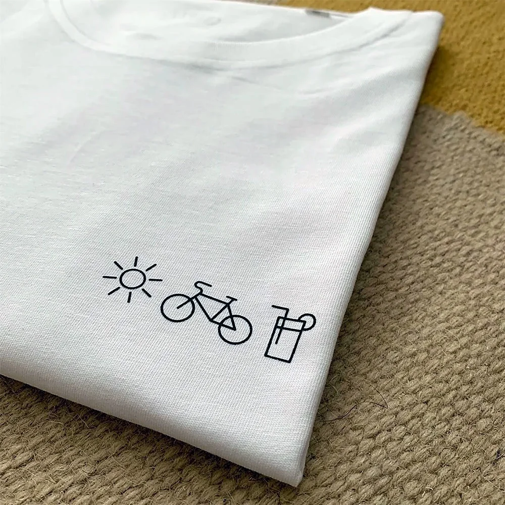 Camisetas gráficas con estampado de bolsillo positivo para hombre y mujer, camisetas holgadas blancas de algodón Unisex, camisas estéticas informales, novedad de verano 2024