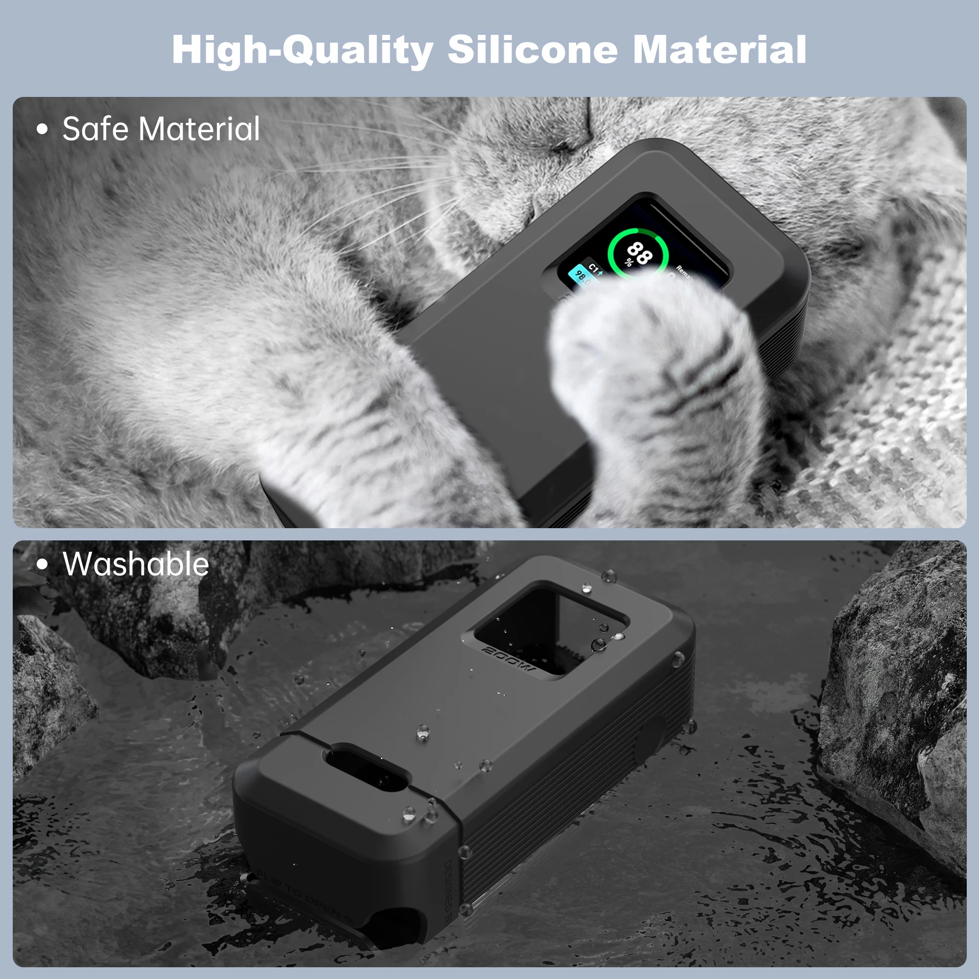 Étui de voyage en Silicone pour Anker Prime Power Bank 20,000mAh 200W TF/SM, housse de protection pour stockage de cartes pour Anker 200W Prime