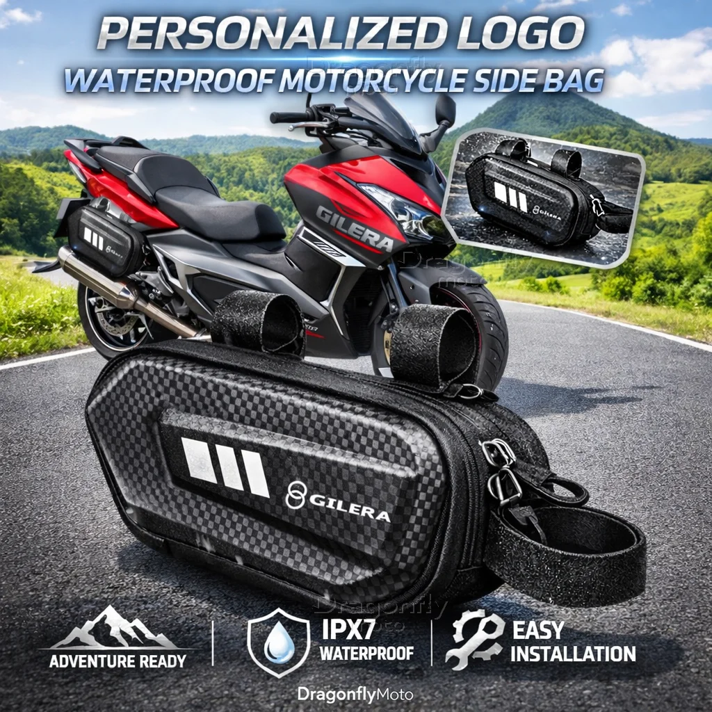 

Для мотоциклов Gilera GP800, Fuoco, Nexus 500, Runner 50, 125, 200: Боковая сумка с индивидуальным логотипом, водонепроницаемая, жесткая, для сиденья