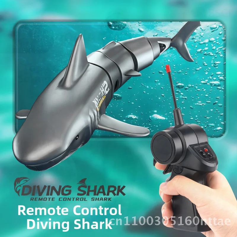 T14 لعبة بيونيك كهربائية للغوص على شكل قرش للتحكم عن بعد مع مروحة مزدوجة 2.4G روبوت سباحة لاسلكي تحت الماء للأطفال #2