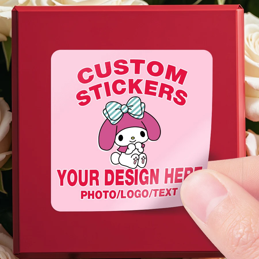 Sanrio DIY Personalized Stickers - Upload Your Photo for Party Favors, Wall Decals, Home Decor, Gift Tags & Laptop Stickers