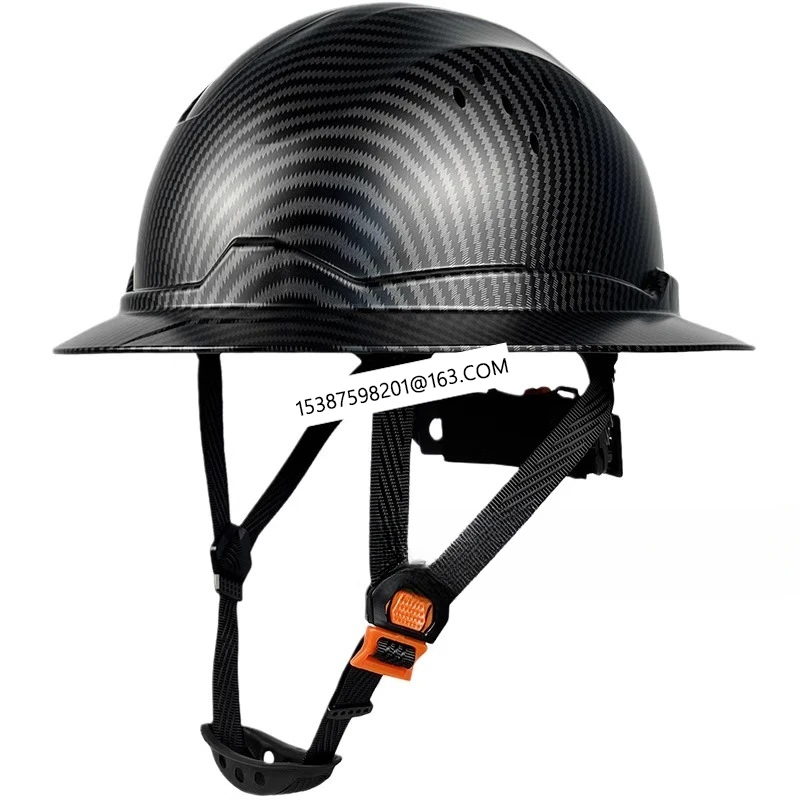 

Summer sunshade carbon fiber colored construction site safety helmet for men's anti impact headgear construction