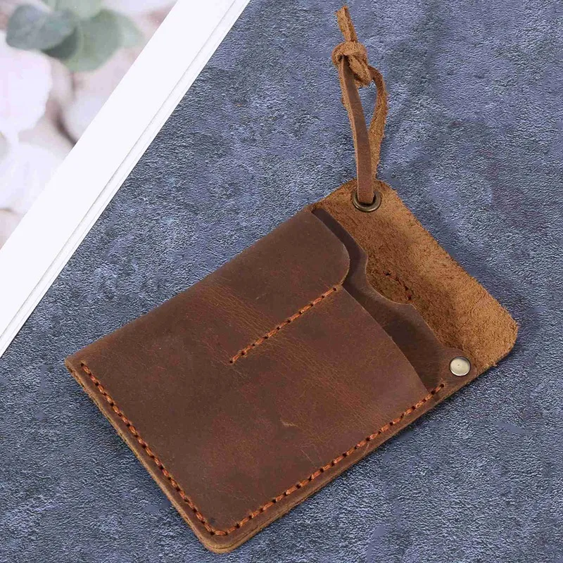 2X Handmade EDC Organizer Leather Sheath/ Organizer Slip Pouch Case For Flashlight/Multi-Tool/Knife/Pen