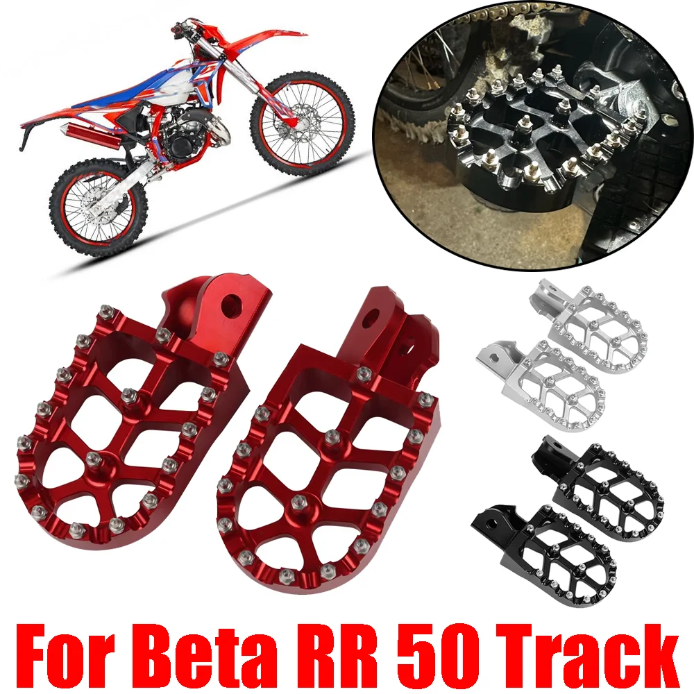 For Beta RR 50 Track Motorcycle Accessories Anti-Fall Anti Slip Enlarged Footrest Footpeg Foot Pegs Rest Foot Pedals