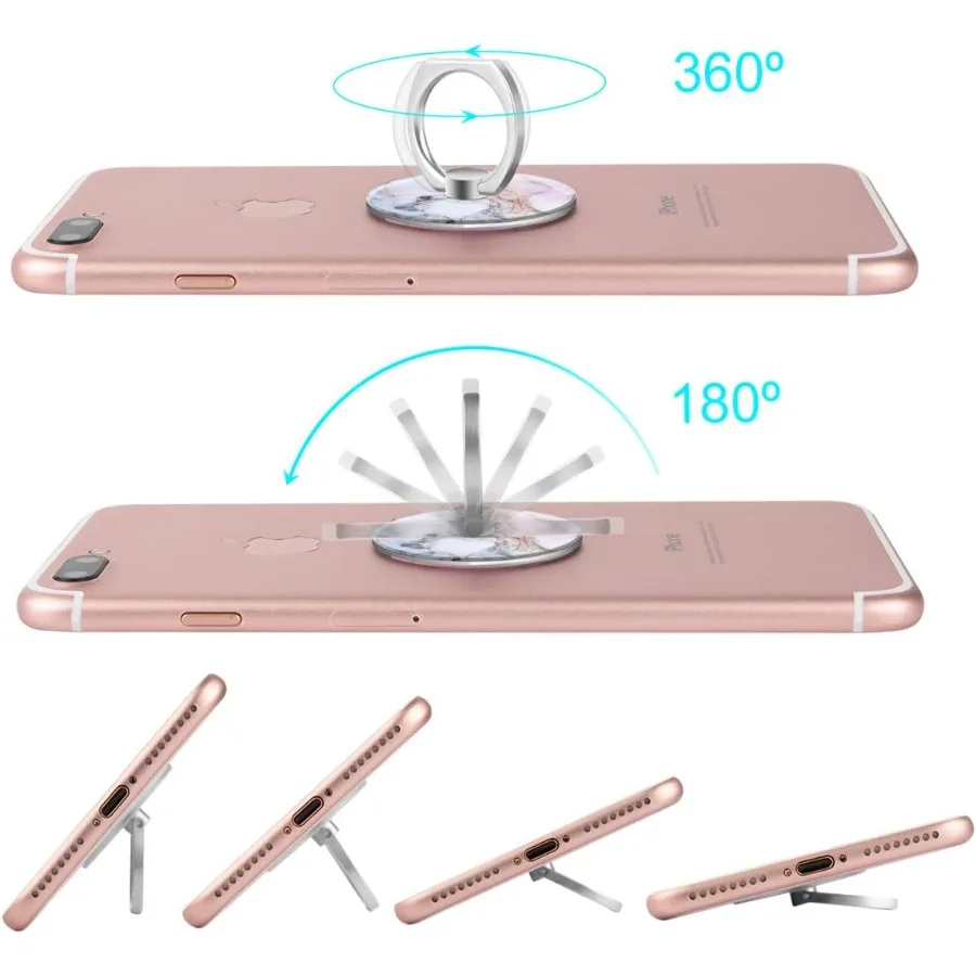 Boma Cell Phone Ring Holder Stand 360 Rotation 3Pack Universal Smartphone Ring Grip Stand Compatible with Smartphones and Table