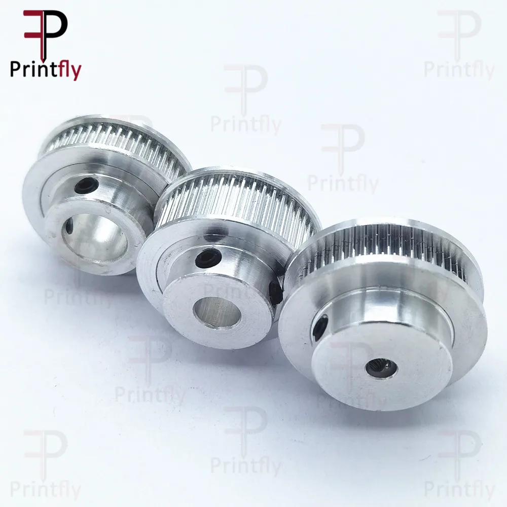 Printfly 2GT 48 teeth 2GT Timing Pulley Bore 5/6/6.35/8/10/12/14mm for GT2 Open Synchronous belt width 6mm/10mm 3D Printer